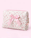 Floral Bow Makeup Bag
