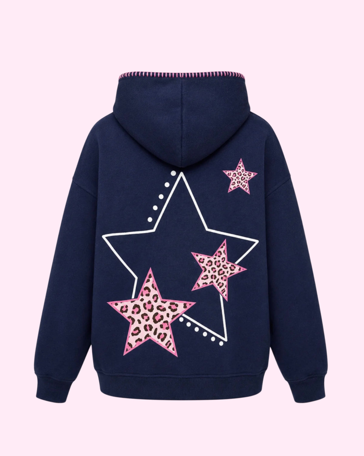 Leopard Star Oversized Hoodie