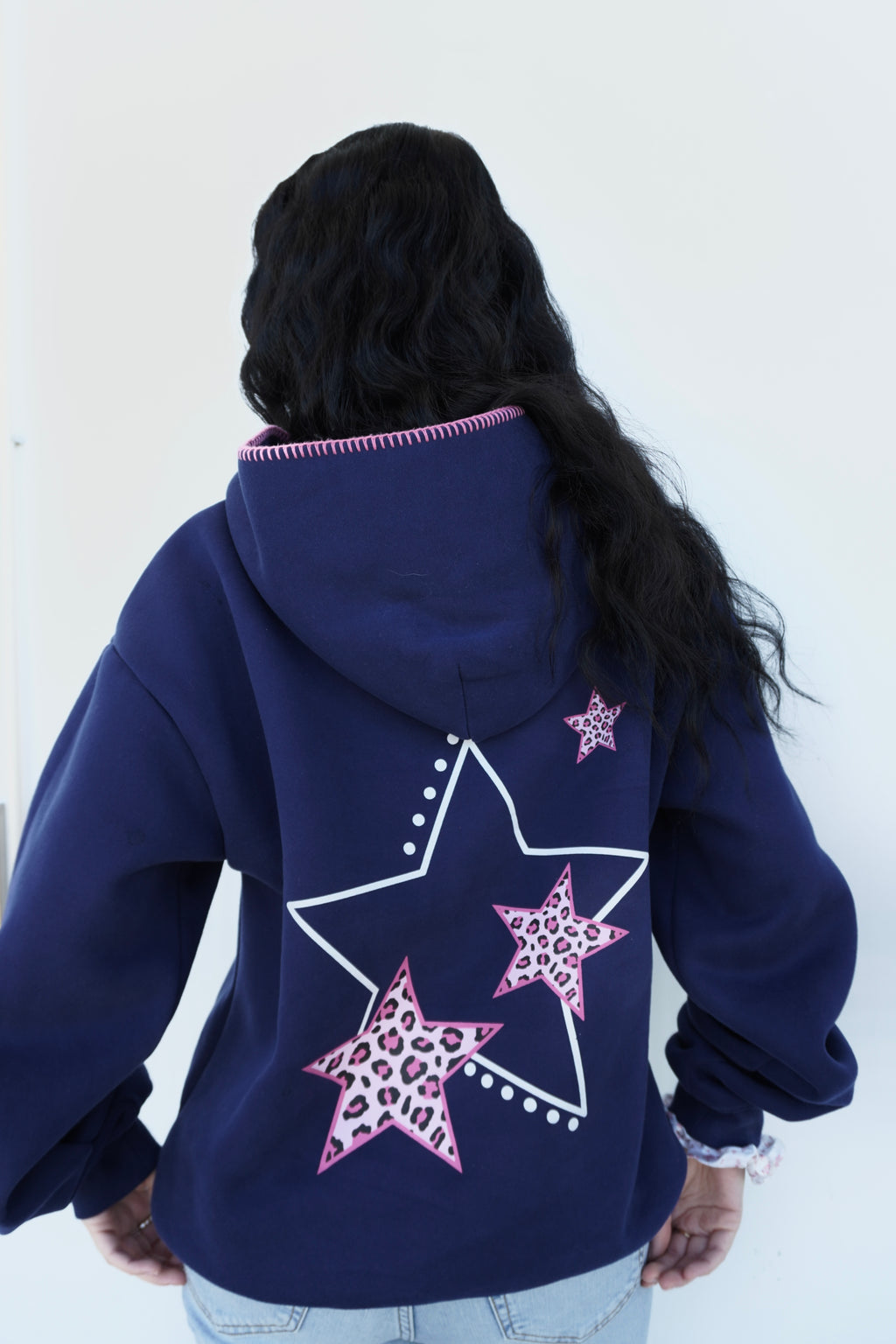 Leopard Star Oversized Hoodie