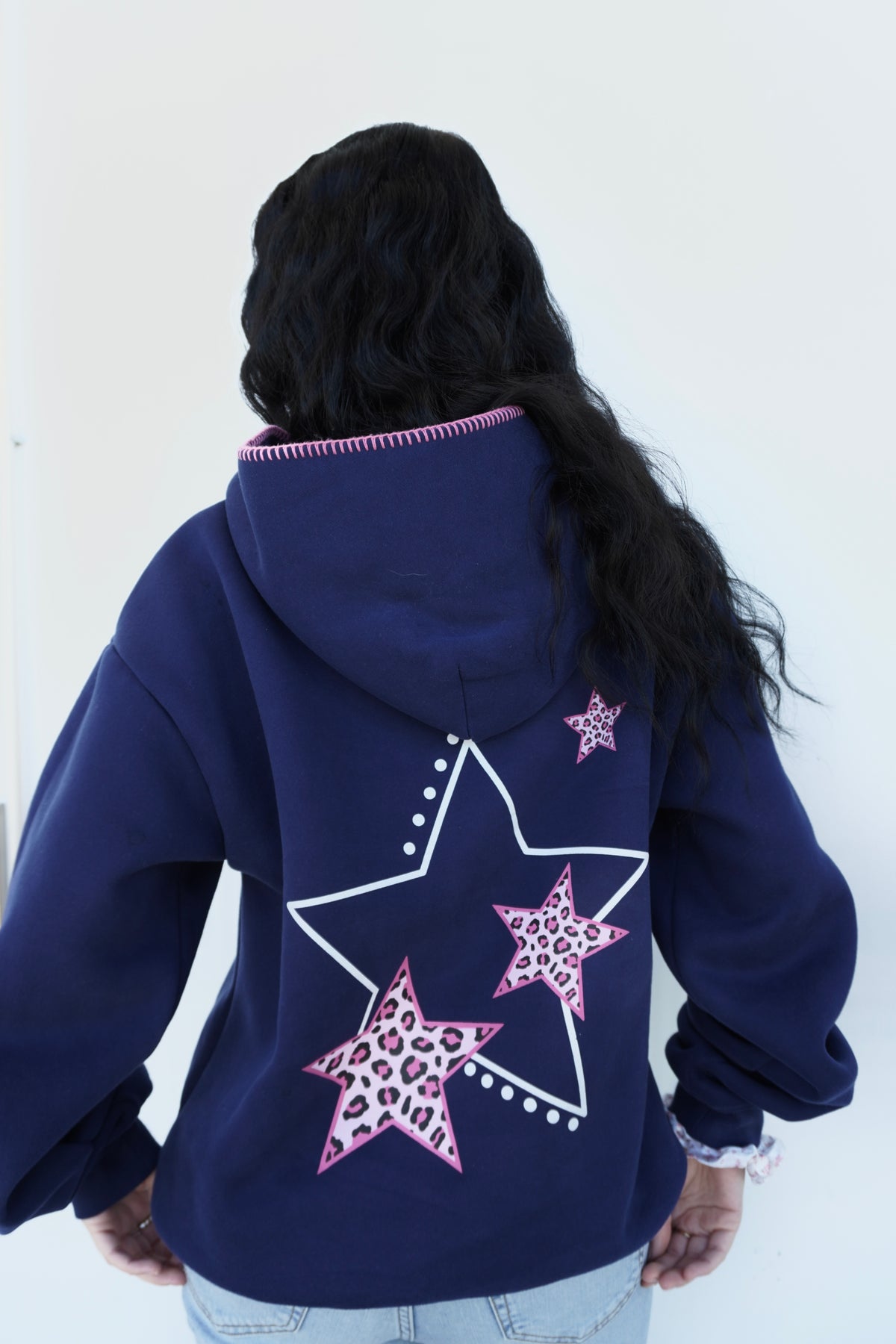 Leopard Star Oversized Hoodie