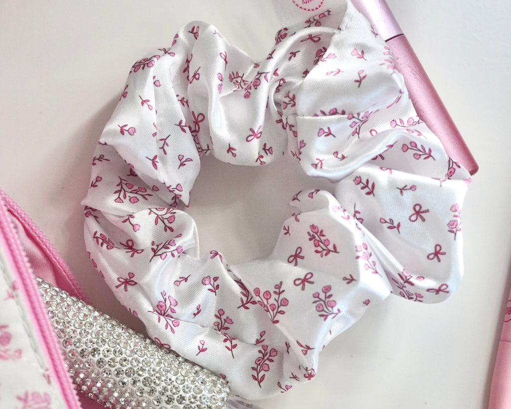 Floral Bow Scrunchie