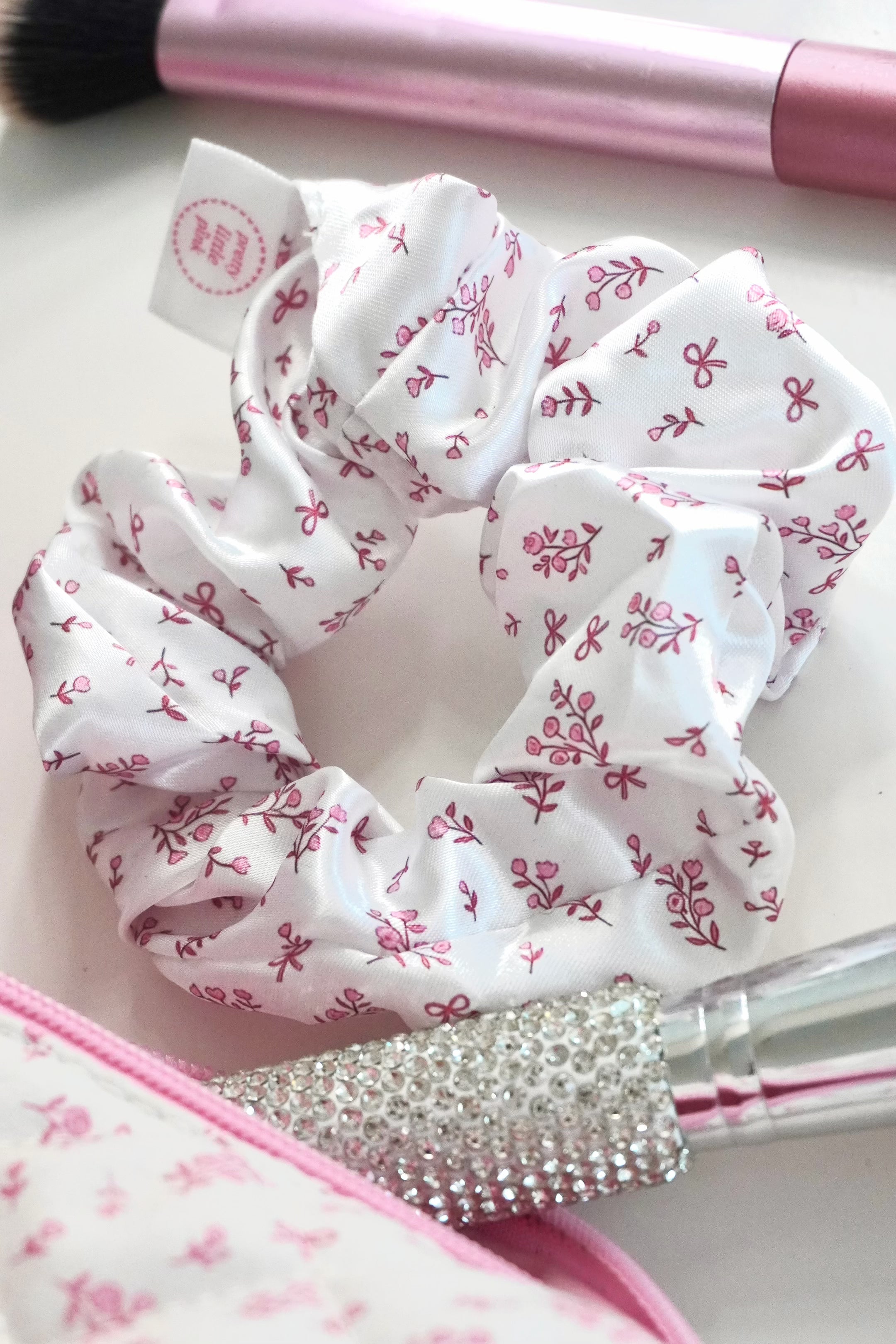 Floral Bow Scrunchie