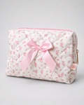 Floral Bow Makeup Bag