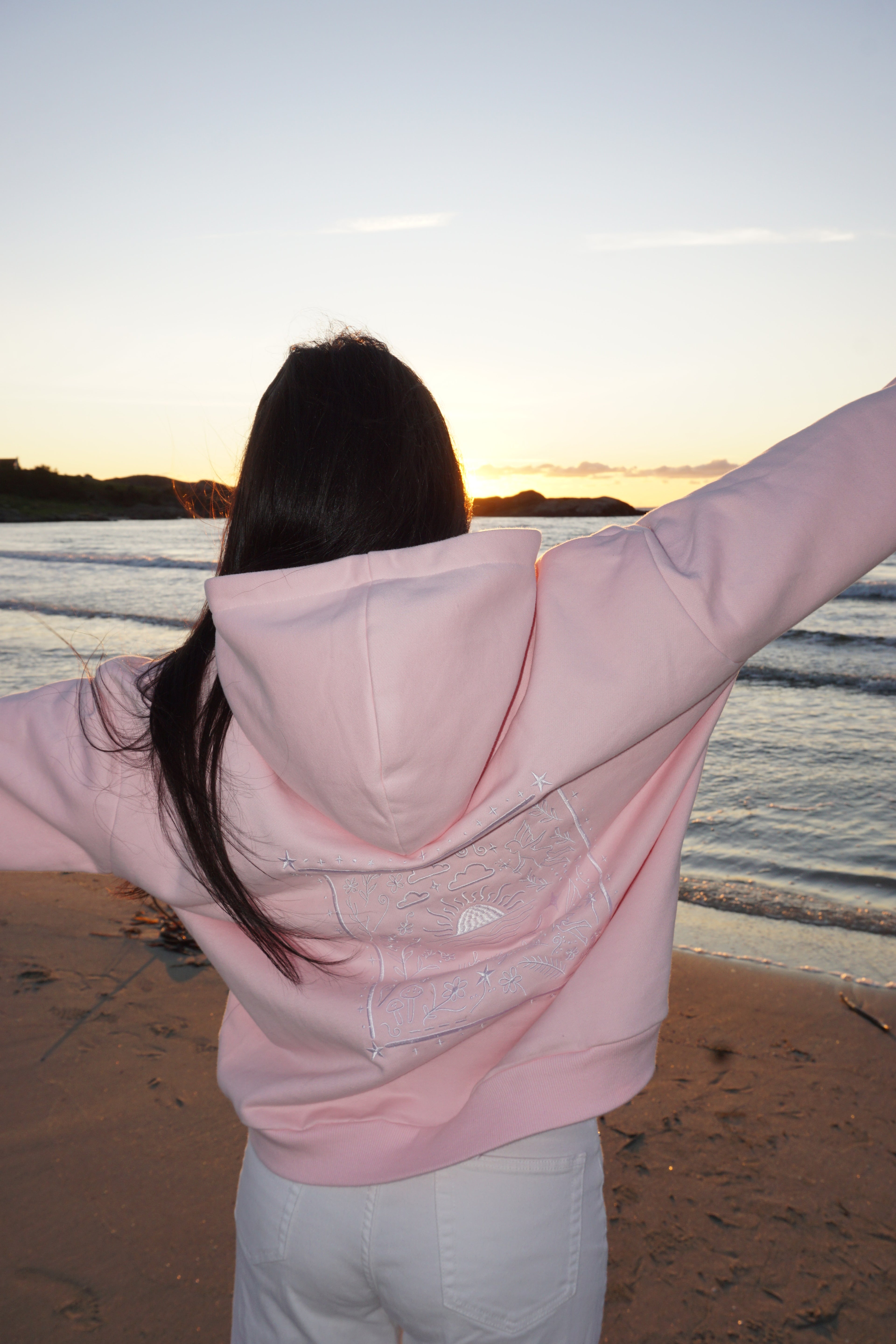 PrettyLittlePink hoodie back view
