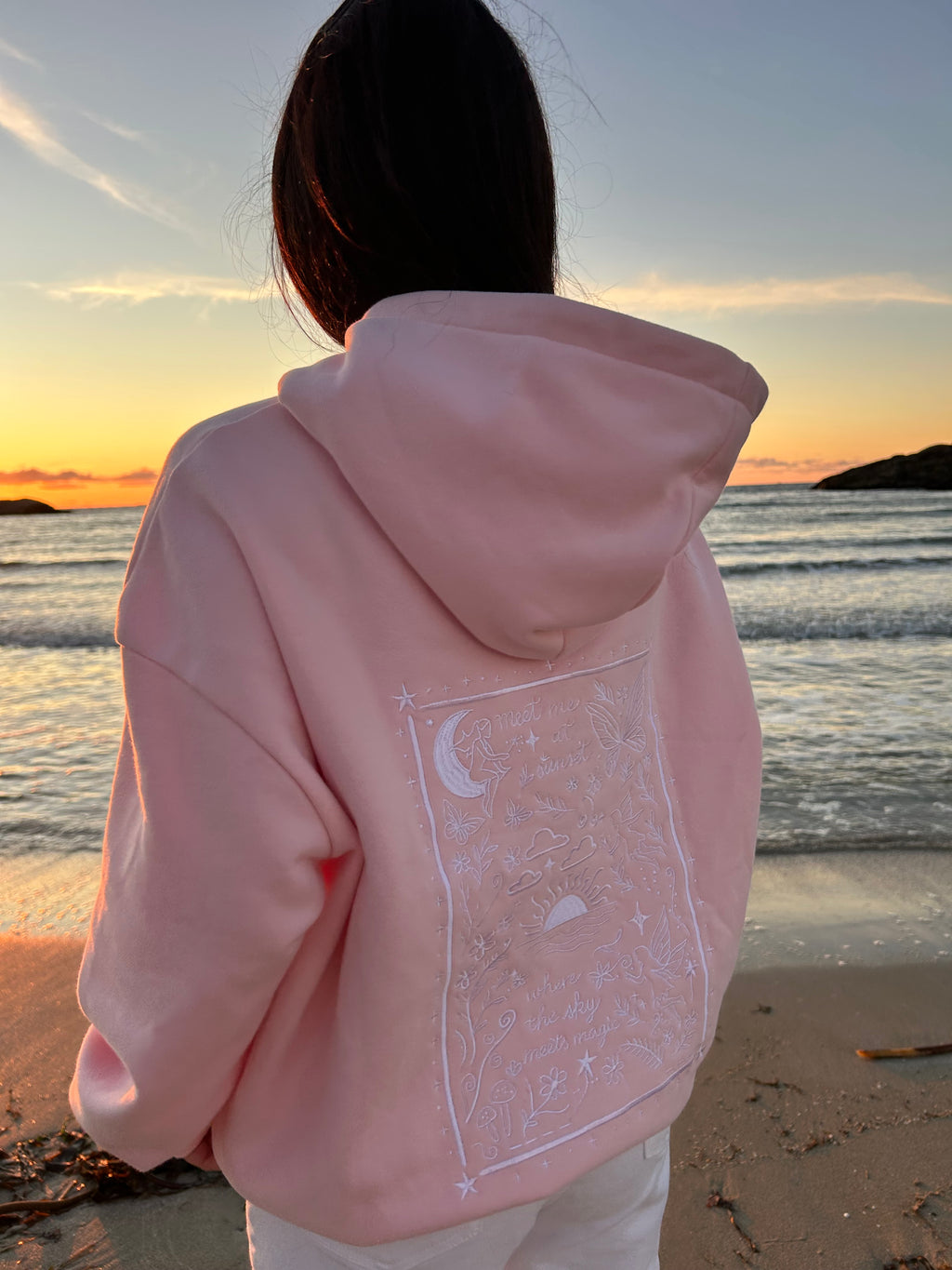PrettyLittlePink hoodie back view
